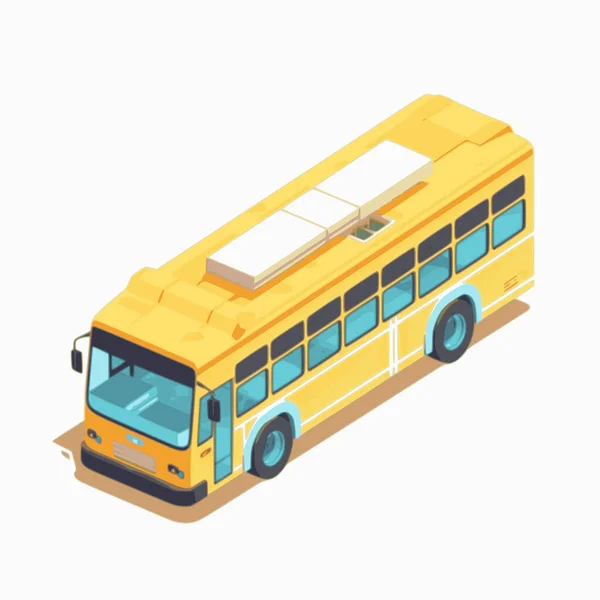 Bilikoner Platt Isometrisk Högkvalitativ Stadstransport Sedan Van Lastbil Road Buss — Stock vektor