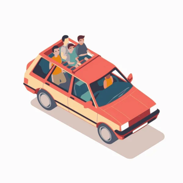 Εικονίδια Αυτοκινήτου Επίπεδη Ισομετρική Υψηλής Ποιότητας Αστικές Μεταφορές Σεντάν Βαν — Διανυσματικό Αρχείο