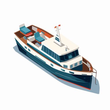 Vektör izometrik simge seti veya düşük poli kargo konteynır gemisi, petrol tankeri gemisi, yolcu yolcu yolcu yolcu gemisi, araba ve petrol platformlarıyla dolu feribot