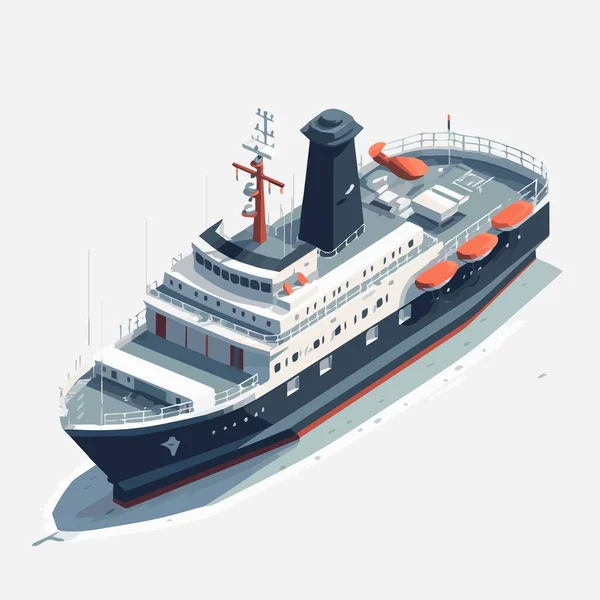 Σύνολο Ισομετρικών Εικονιδίων Διανυσμάτων Infographic Στοιχεία Που Αντιπροσωπεύουν Πλοία Μεταφοράς — Διανυσματικό Αρχείο