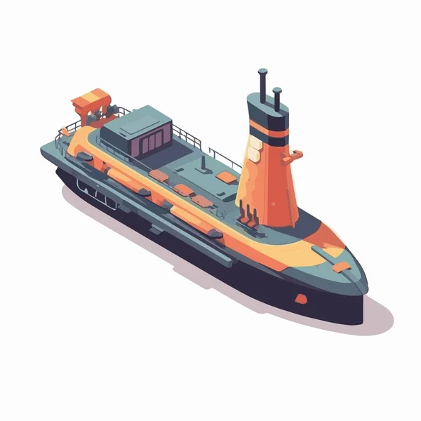 Σύνολο Ισομετρικών Εικονιδίων Διανυσμάτων Infographic Στοιχεία Που Αντιπροσωπεύουν Πλοία Μεταφοράς — Διανυσματικό Αρχείο