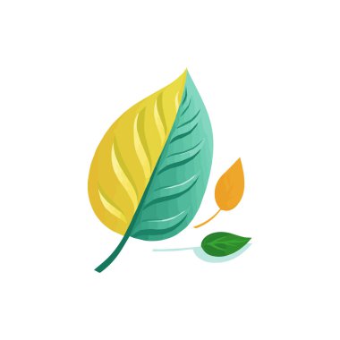 Bitkilerle metin arkaplanı ve tebrik kartları, posterler, pankartlar ve afişler için yapraklar içeren metin arkaplanı için basit düz bir illüstrasyon ile vektör ilülasyonu