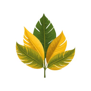 Bitkilerle metin arkaplanı ve tebrik kartları, posterler, pankartlar ve afişler için yapraklar içeren metin arkaplanı için basit düz bir illüstrasyon ile vektör ilülasyonu