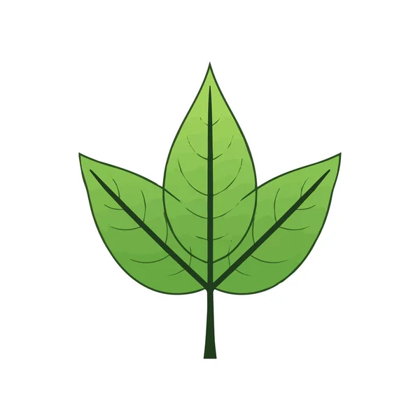植物やグリーティングカード ポスター バナーやプラカードのための葉の背景とテキスト背景のためのコピースペースとシンプルなフラットスタイルでベクトルイラスト — ストックベクタ