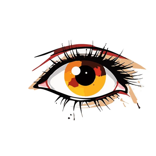 Набір Різноманітних Мальованих Каракулевих Очей Векторні Плоскі Ілюстрації Збірка Злих — стоковий вектор