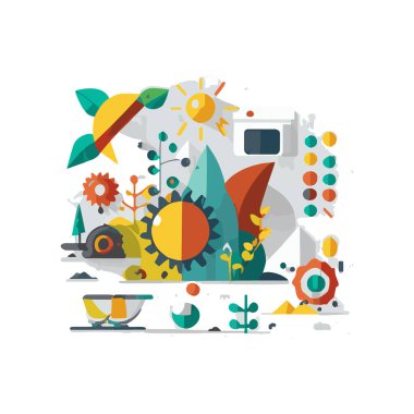 İş Geliştirme çizimleri. Mega set. İş faaliyetlerine katılan erkek ve kadınların olduğu sahnelerin toplanması. Moda vektör biçimi