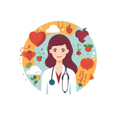 Uzun gölgeli düz renkli simgelerin vektör çizimi. Tıbbi, sağlık, sağlık hizmetleri, doktor, hap ve çapraz sembollü soyut tıp geçmişi. Mobil ve web uygulamaları için tasarım ögeleri.