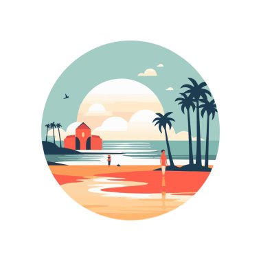 Yaz dönemi geçmişi. Mavi deniz ve plajda yaz için eşyalar