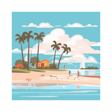 Yaz dönemi geçmişi. Mavi deniz ve plajda yaz için eşyalar