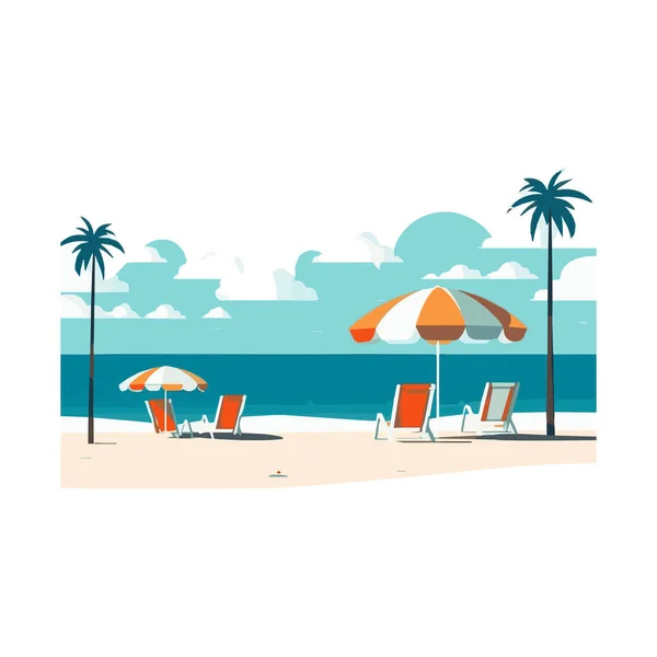 Fundo Hora Verão Mar Azul Praia Com Coisas Para Verão —  Vetores de Stock