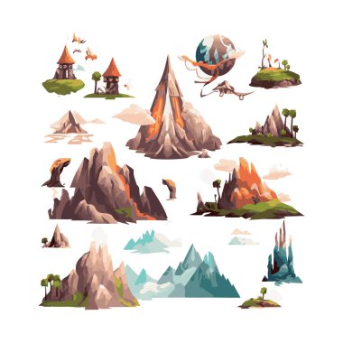 İzole edilmiş beyaz arkaplanın basit bir çizimi