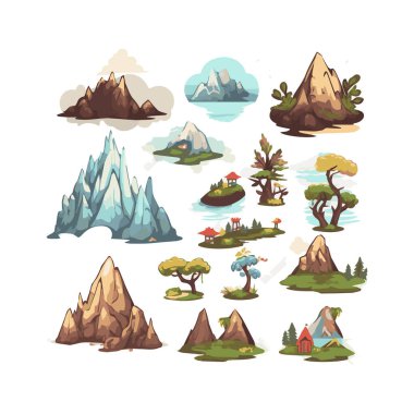 İzole edilmiş beyaz arkaplanın basit bir çizimi