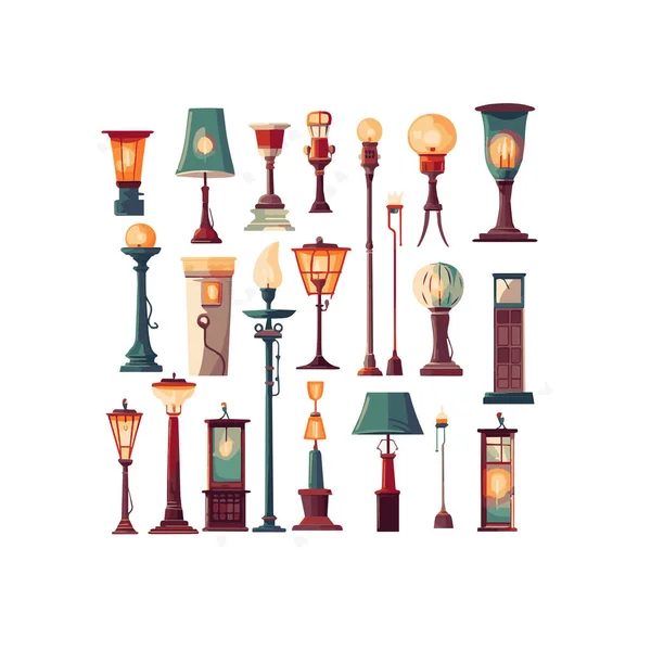 Lámpara Lindo Diseño Ilustración Simple Elemento Para Fondo — Archivo Imágenes Vectoriales