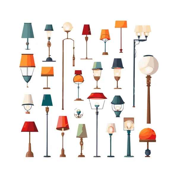Lámpara Lindo Diseño Ilustración Simple Elemento Para Fondo — Vector de stock