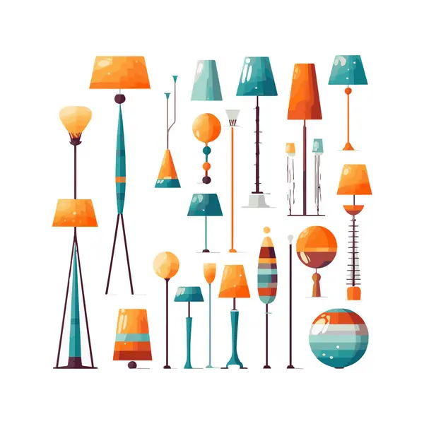 Lampe Niedliches Design Einfache Illustration Element Für Hintergrund — Stockvektor