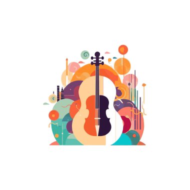 Müzik posteri. Festival, yarışma. Müzik aletleri. Piyanist. Piyano çalıyor. Bir dizi vektör çizimi. Minimalist tasarım. Kapak, baskı, afiş, broşür.