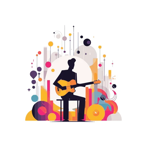 Affiche Musicale Festival Compétition Instruments Musique Pianiste Piano Ensemble Illustrations — Image vectorielle