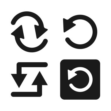 Okları doldurun. Dijital simgeleri çember içine al, bağla ya da geri dönüştür. Bağlantı sembolleri yeniden başlatır, izole edilmiş yuvarlak grubu döndürür son vektör koleksiyonu