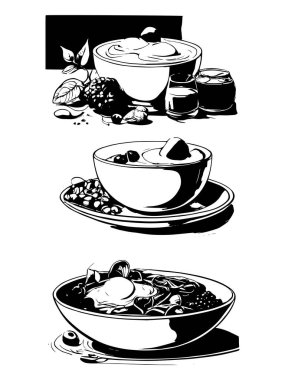 vektör kahvaltısı ve sabah simgesi