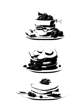 vektör kahvaltısı ve sabah simgesi