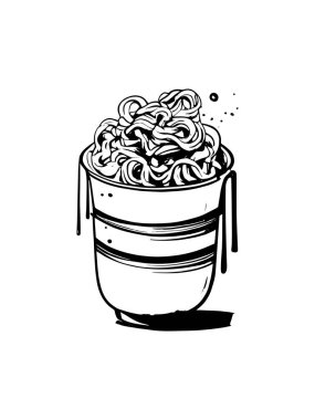 şehriye eli çizilmiş karalama çizim vektör kümesi