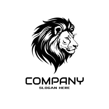 Aslan logosu, zarif aslan vektör logosu tasarımı