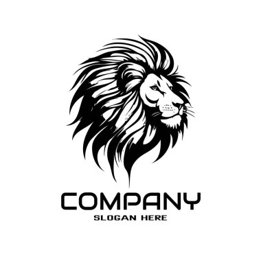 Aslan logosu, zarif aslan vektör logosu tasarımı