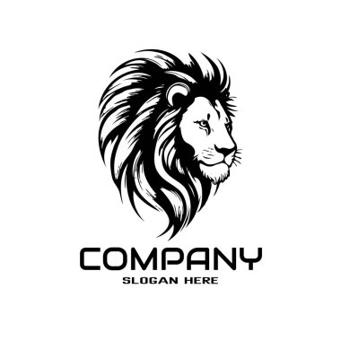Aslan logosu, zarif aslan vektör logosu tasarımı