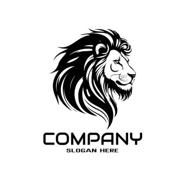 Aslan logosu, zarif aslan vektör logosu tasarımı