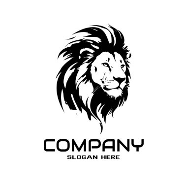 Aslan logosu, zarif aslan vektör logosu tasarımı