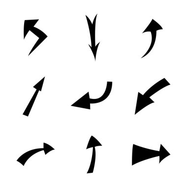 Oklar, el çizilmiş oklar, karalamalar.