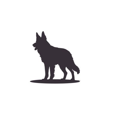 Köpek siyah siluet vektör sanat Illustration beyaz arka plan, izole köpekler beyaz arka plan. Köpekler siluetleri. Vektör EPS 10.