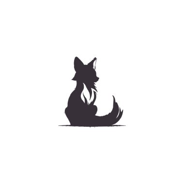 A Fox Silhouette Vector Illustration clipart