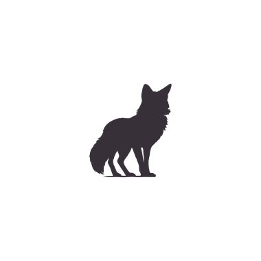 A Fox Silhouette Vector Illustration clipart