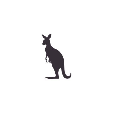 Kangaroo silhouette vector art design clipart