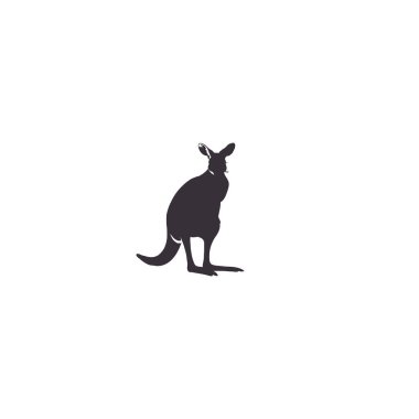 Kangaroo silhouette vector art design clipart