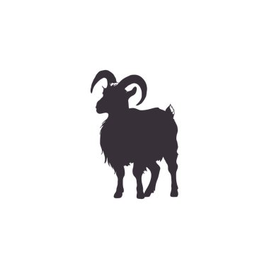 Beyaz keçi silueti.