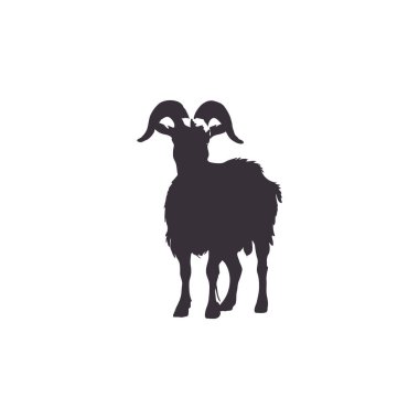 Beyaz keçi silueti.