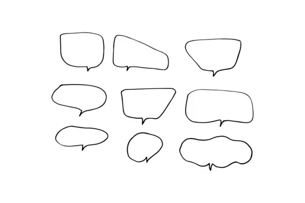 El çizimi işaret basit elementler ayarlandı. Grunge karalama çizgileri, ikonlar, vurgu, konuşma baloncukları, oklar ve şekiller. Vektör illüstrasyonu beyaz arkaplanda izole edildi.