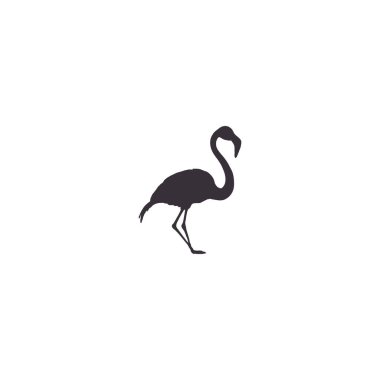 Flamingo Siluet illüstrasyon Vektör Tasarımı 6 bohça dosyası