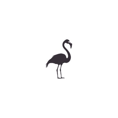 Flamingo Siluet illüstrasyon Vektör Tasarımı 6 bohça dosyası