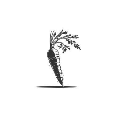 flat line carrot icon. Logo element illustration. carrot design. vector eps 10 . carrot concept. Can be used in web and mobile . 