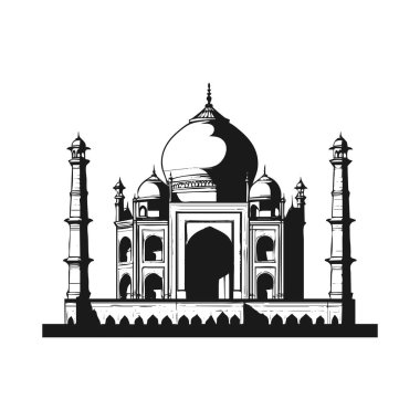 Siluet Dünyası harikaları görüş sembolleri ile ayarlandı düz izole vektör illüstrasyonu