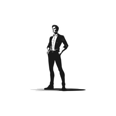 Silüet tasarım elementleri beyaz arkaplanda izole, evrensel için basit tasarım.