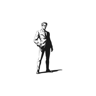 Silüet tasarım elementleri beyaz arkaplanda izole, evrensel için basit tasarım.