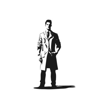 Silüet tasarım elementleri beyaz arkaplanda izole, evrensel için basit tasarım.