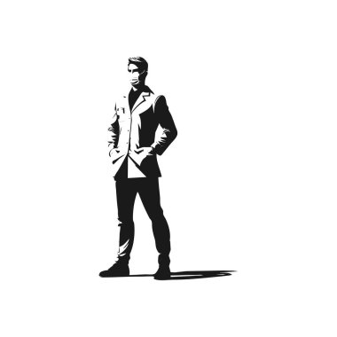 Silüet tasarım elementleri beyaz arkaplanda izole, evrensel için basit tasarım.