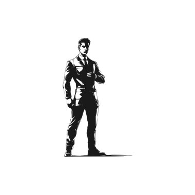 Silüet tasarım elementleri beyaz arkaplanda izole, evrensel için basit tasarım.