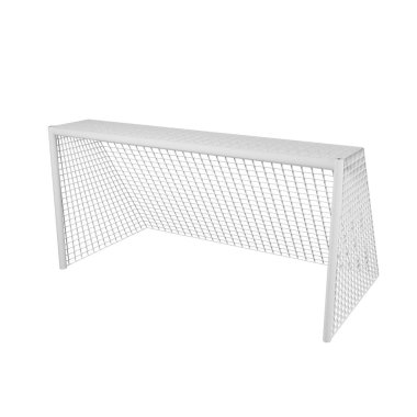 Sol arka planda izole edilmiş 3B görüntüleme hedefi futbolu