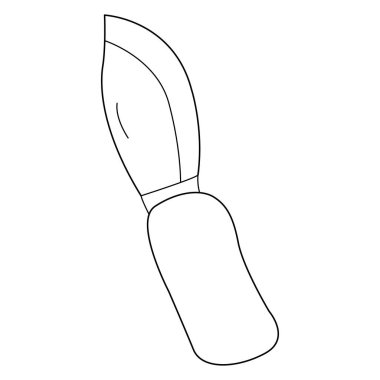 Beyaz arkaplanda bıçak ana hatları vektörü